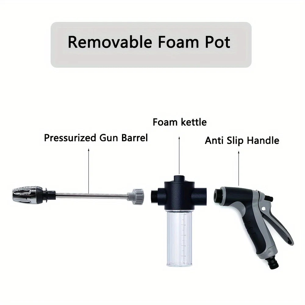 High-Pressure Hose Nozzle — Car Wash & Garden Sprayer